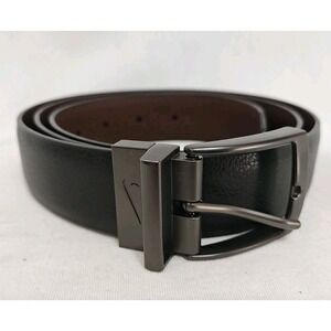 Nike Men's Leather Reversible Golf Belt Black Brown 42